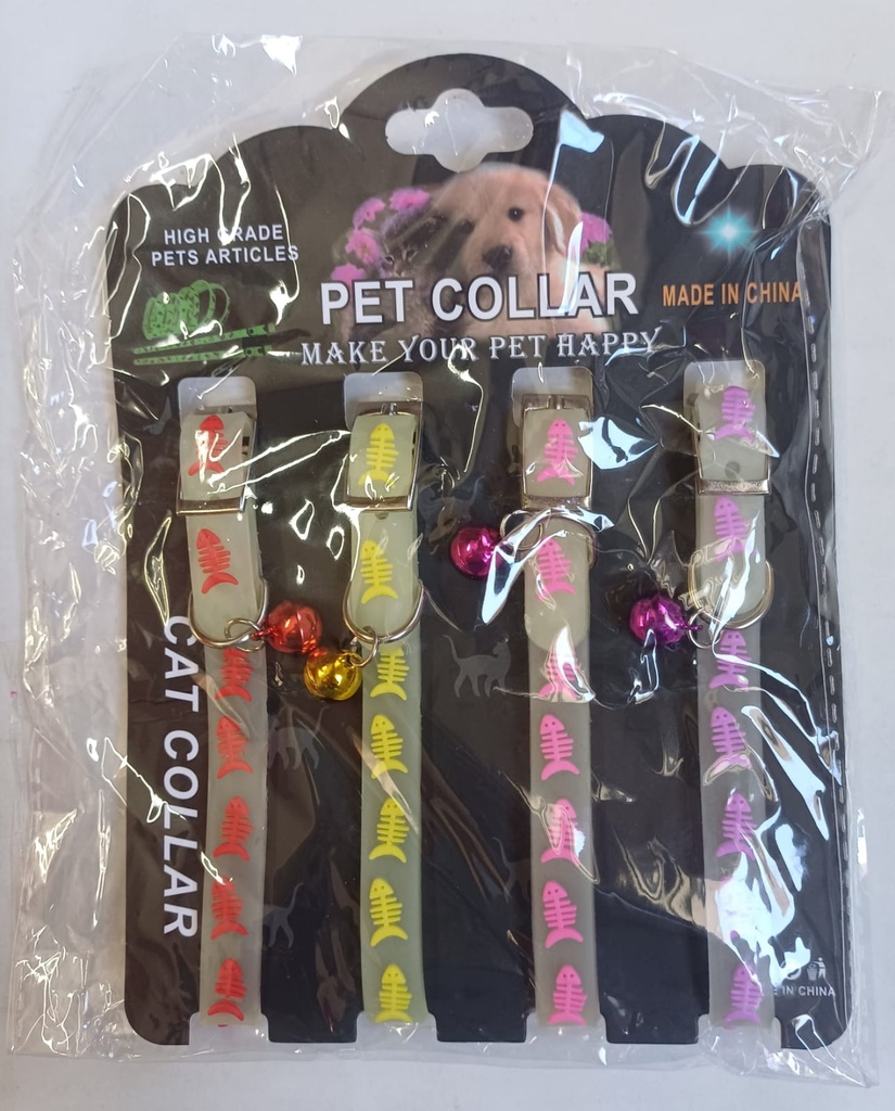 COLLAR TRANSPARENTE REFLECTARIO D/GOMA