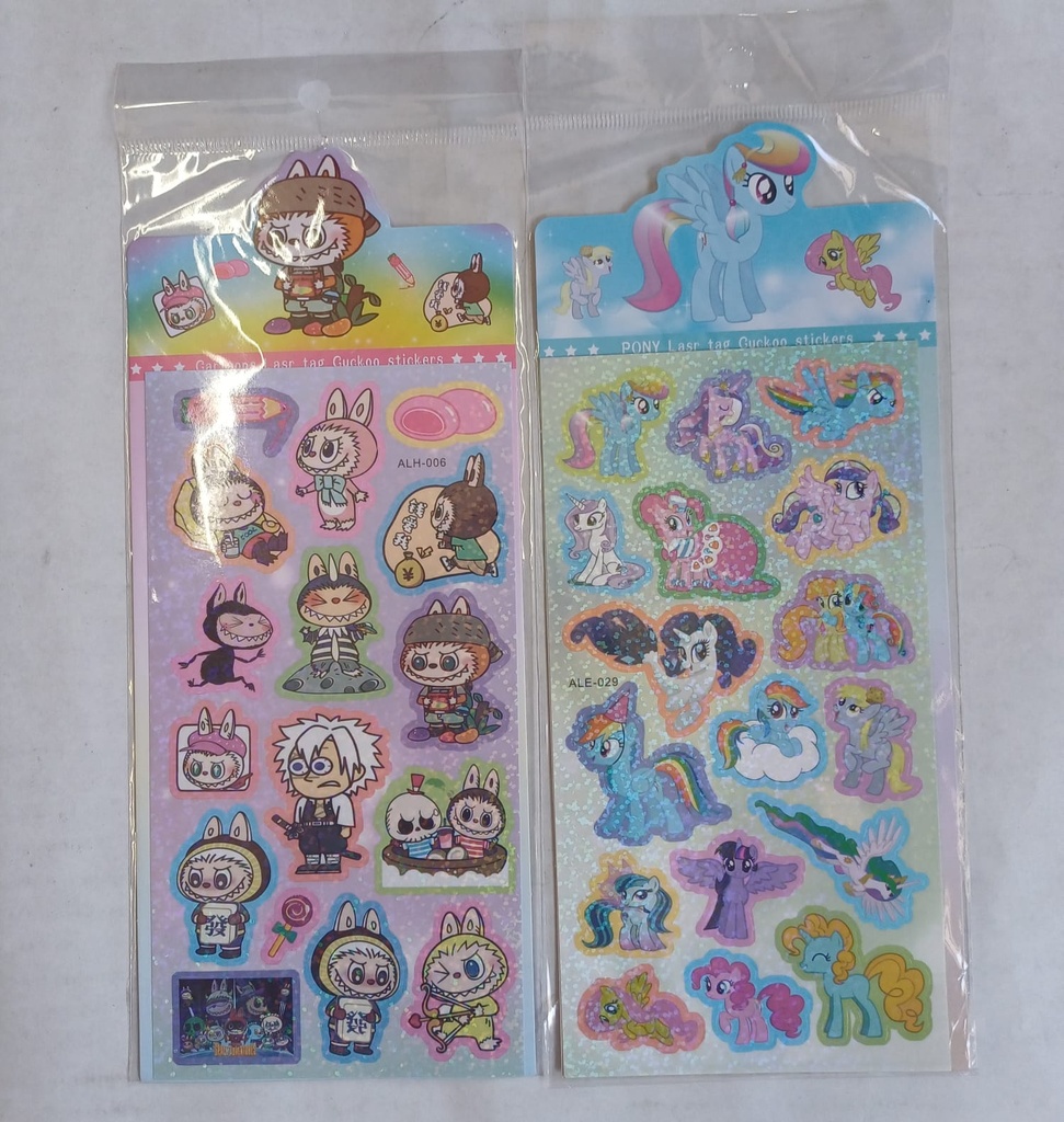 STICKERS TORNASOLADOS PERSONAJES