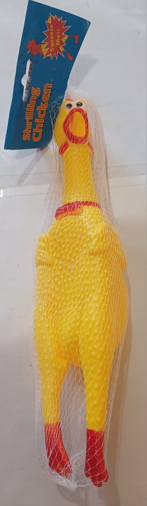 JUGUETE P/ PERRO CHIFLE POLLO AMARILLO GRANDE (1)