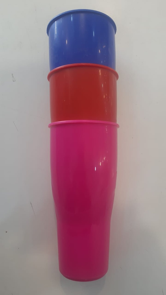 Vaso Plastico Color Largo Caribe