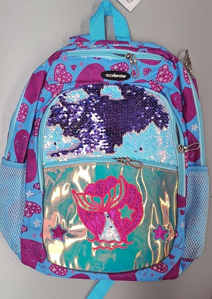 🔵Mochilla Accelorator Sirena c/brillo y lentejuelas