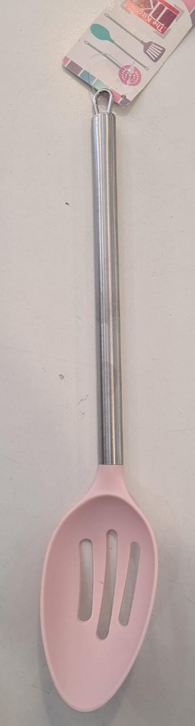 Cuchara Acanalada Plastica Mango Metal