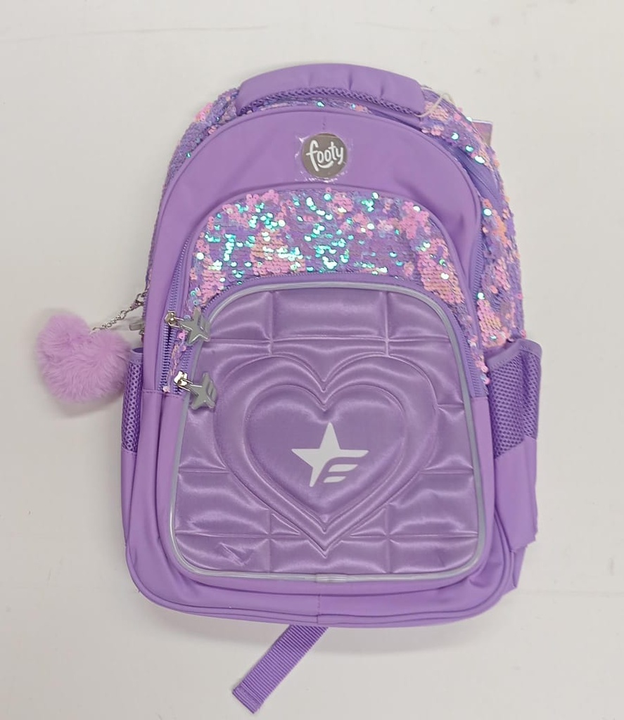 🔵Mochila Espalda Footy Con Luz 18"