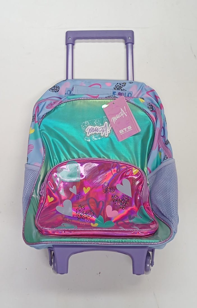 🔵Mochila Carro Muaa 18" Corazón