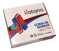 Goma Borrar Katana Roja Azul