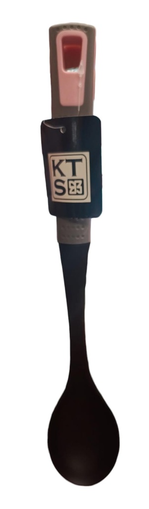 CUCHARA SERVIR TEFLON MANGO GRIS/PASTEL (1)