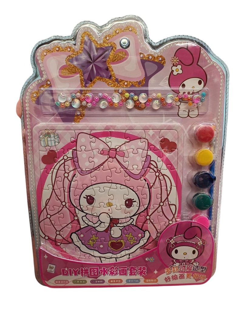 ROMPECABEZA C/STRASS Y PINTURA