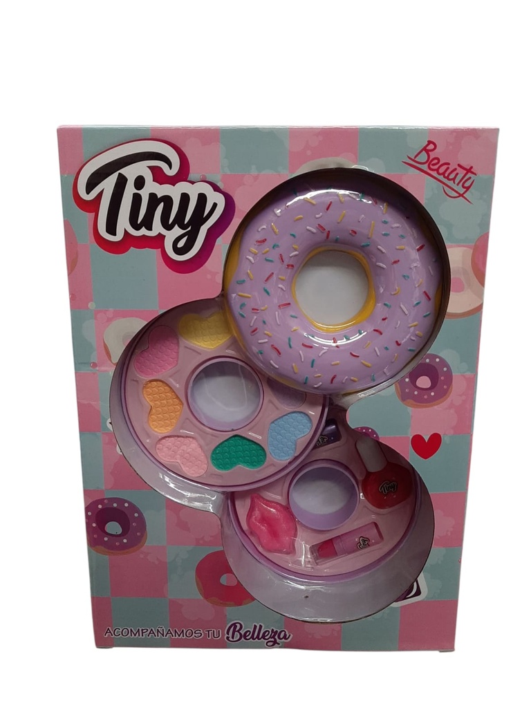 Tiny Set Maquillaje y Esmalte Dona Pastel
