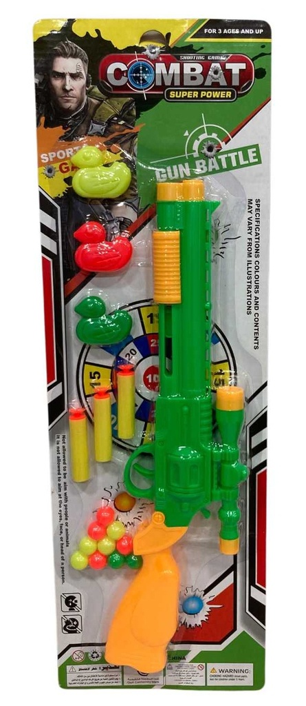 COMBAT SUPER PISTOLA LANZA BOLAS