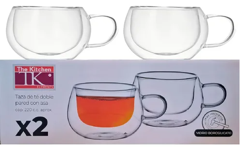 TAZAS DE TE X2 C/ASA DH896