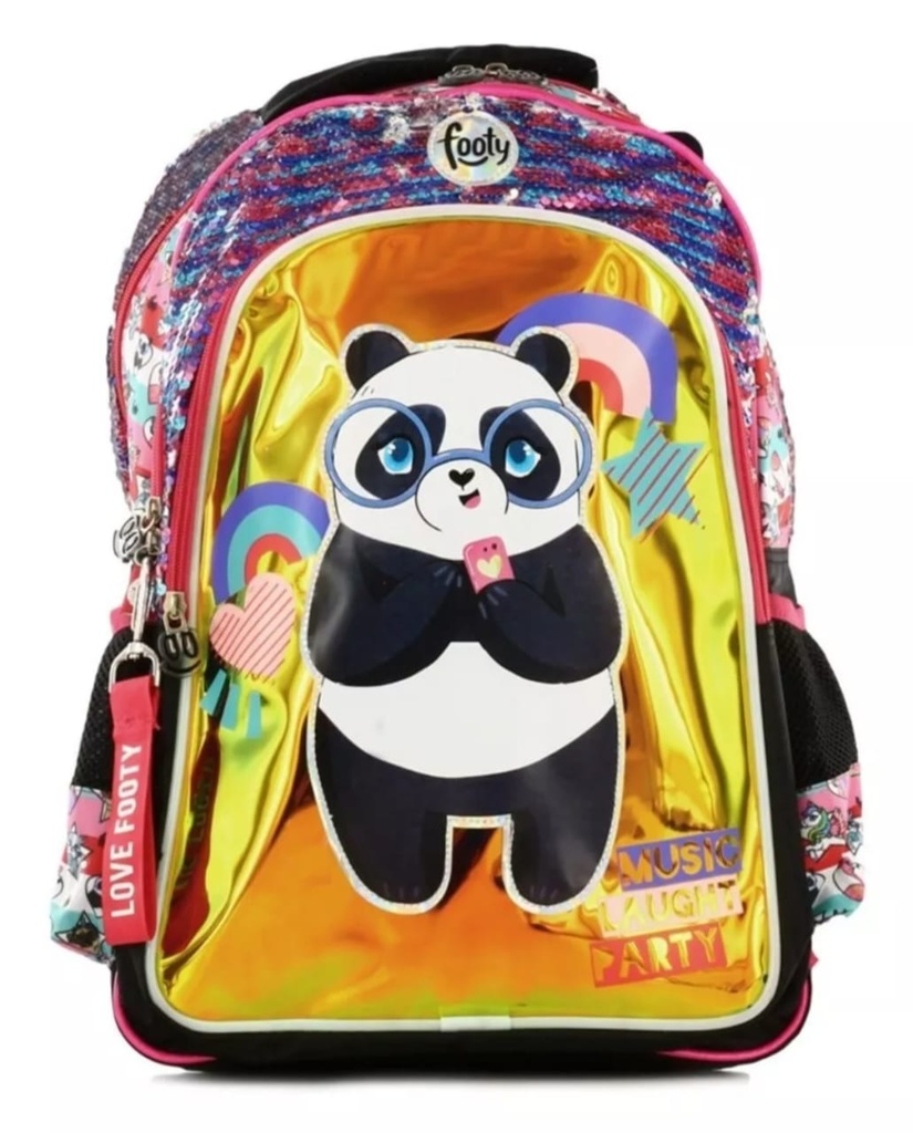 🔵Mochila Footy Panda Hipster Con Luz