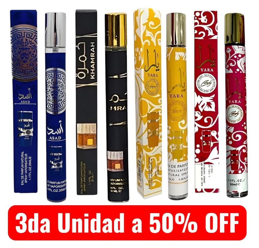 🔴PROMO (×3) Perfumes Tubo 35ml 3da Unidad 50% OFF