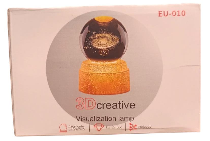 Esfera de Bola Cristal con base GIRA de madera y cable USB (CON CODIGO)