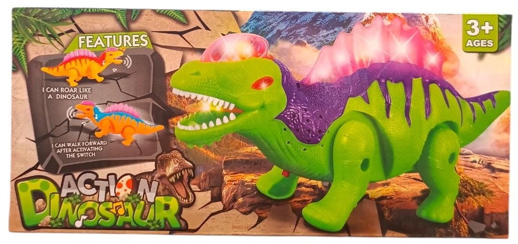 DINOSAURIO A PILA ACTION DINOSAUR