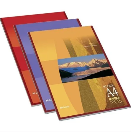 🔵Block A4 América 80 Hojas Rayado