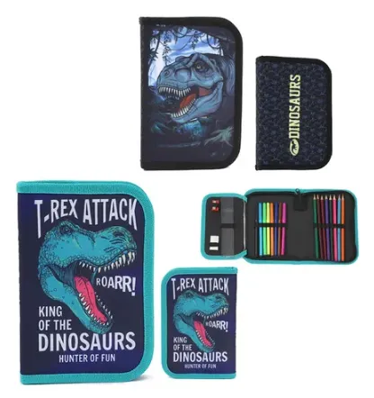 🔵CARTUCHERA ESCOLAR 1 PISO TRENDY C/UTILES