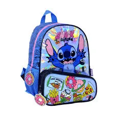 🔵Mochila Espalda Wabro 12" Stitch Snacks