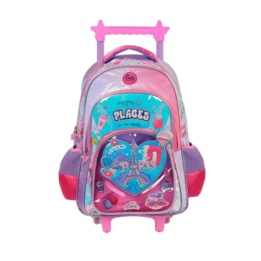 🔵Mochila Carro Footy Con Led 18" Paris