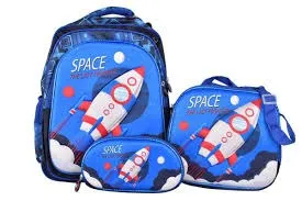 Mochila Cartuchera+Lunchera 3D Spa/Pri 3Pz Marios Modelos