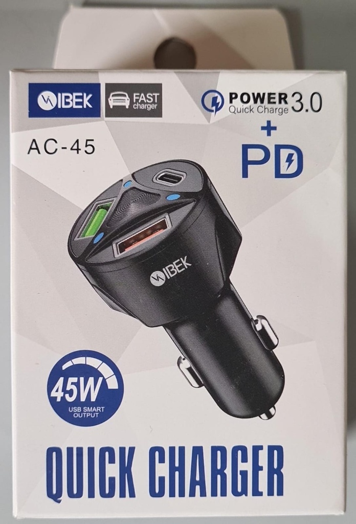 Cargador Auto 3.0 Ibek