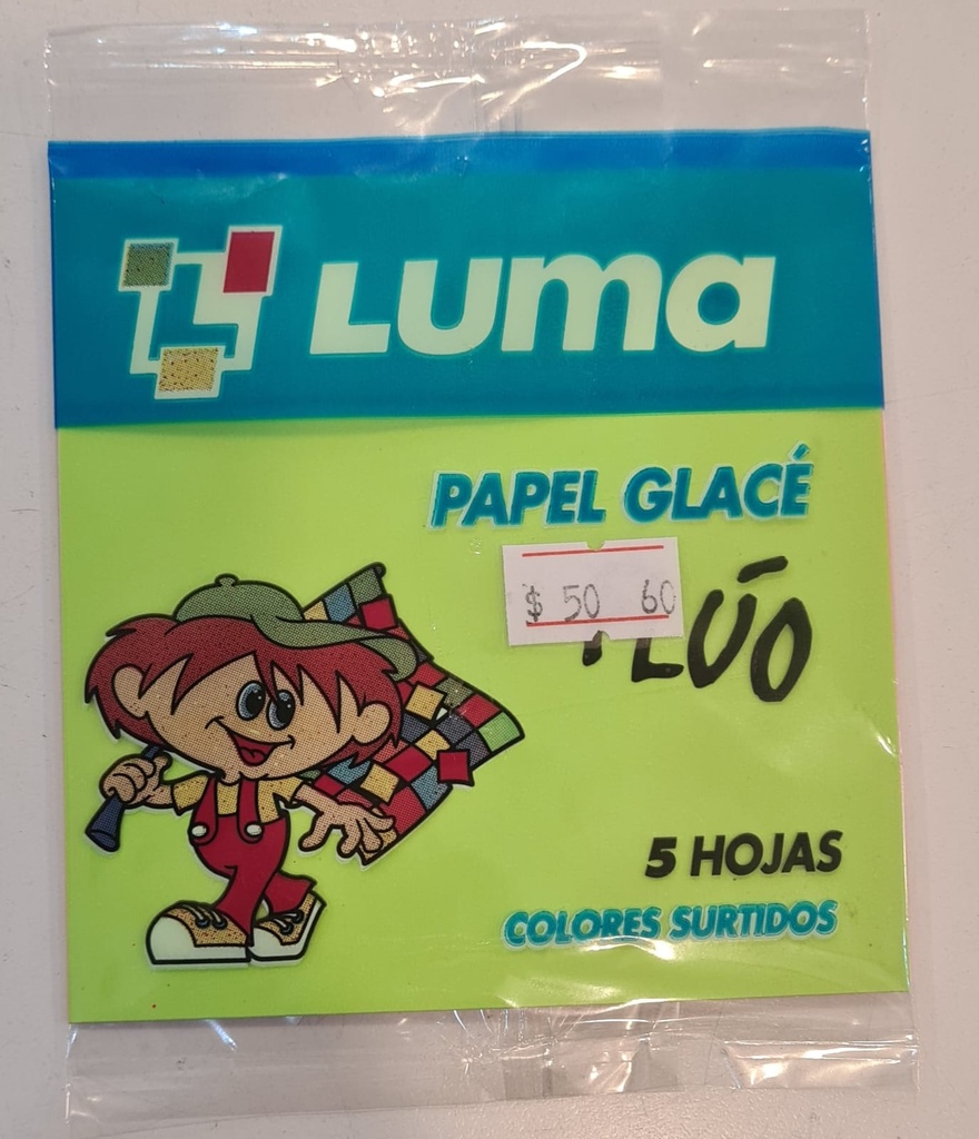 Papel Glace Fluo X5 Hojas