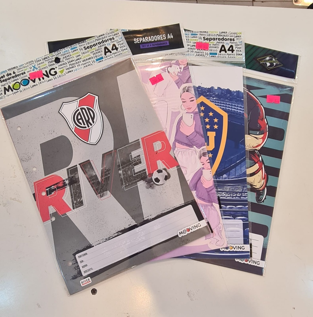 Separadores A4 Mooving
